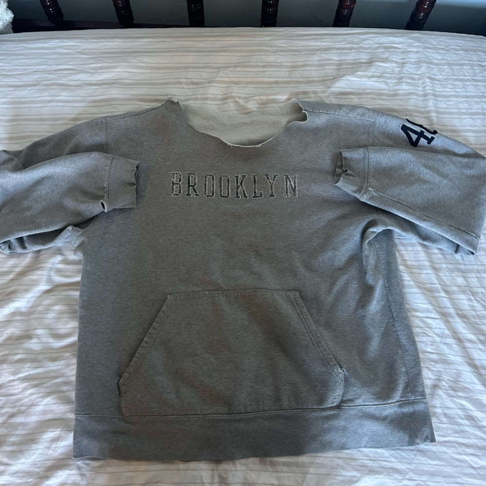 vintage off the shoulder Brooklyn sweatshirt
